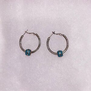 Brighton Small Circle Hoop Charm Earrings